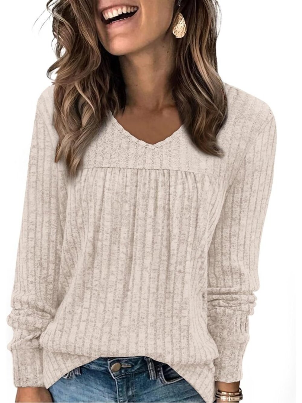 Lightweight Casual Sweaters for Women - Perfect V-Neck Tops for Fall 2026